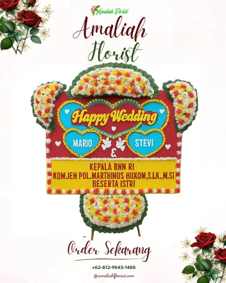 Papan Bunga Pernikahan Bontang Baru